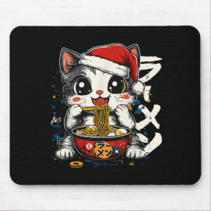 Roligt jul tomte katt Ramen japansk Kawaii An Musmatta