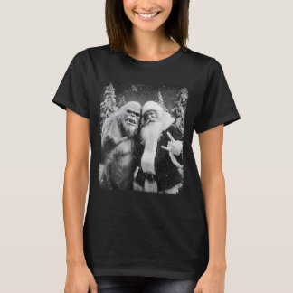 Roligt jul tomte selfie Bigfoot Tro T Shirt