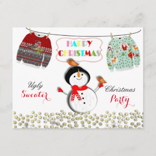 Roligt Jul, Ugly Sweater Thétive Party Inbjudningar