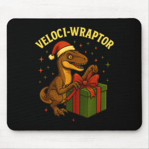 Roligt jul-velociraptor skämt Veloci-wraptor Musmatta
