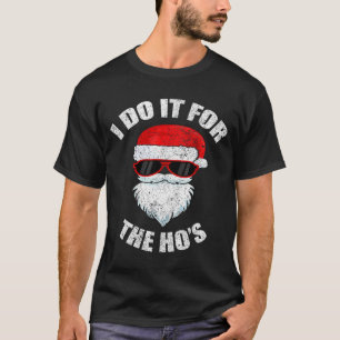 Roligt jul vuxen busig smutsig pyjamas, Ho Pj, T Shirt