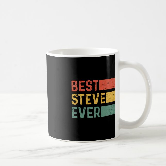 Roligt julaftonsgåva till Steve - Bästa Steve Kaffemugg (Höger)
