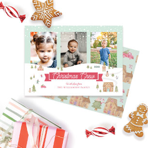 Roligt Julbesättning tre Photo Gingertea Town Julkort
