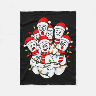 Roligt julbowling Santa Bowling Ns Team Män Fleecefilt