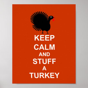 Roligt Juldagen Behålla Lugn och Saker A Turkiet P Poster