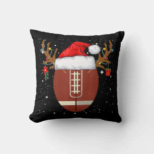 Roligt Julfotboll Boll Santa Hat Reindeer Xma Kudde