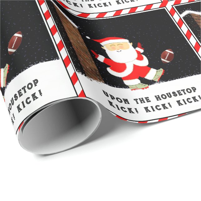 Roligt julfotbollspresent presentpapper (Rullad Hörn)