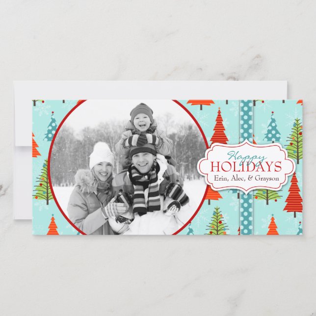 Roligt Julfotoport Julkort (Framsida)