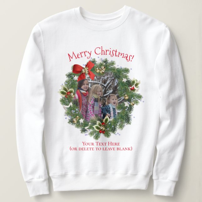 Roligt Julfrand Foto Ram Helgdag T Shirt (Design framsida)