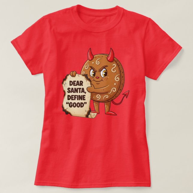 Roligt julgodis-tecken t shirt (Design framsida)