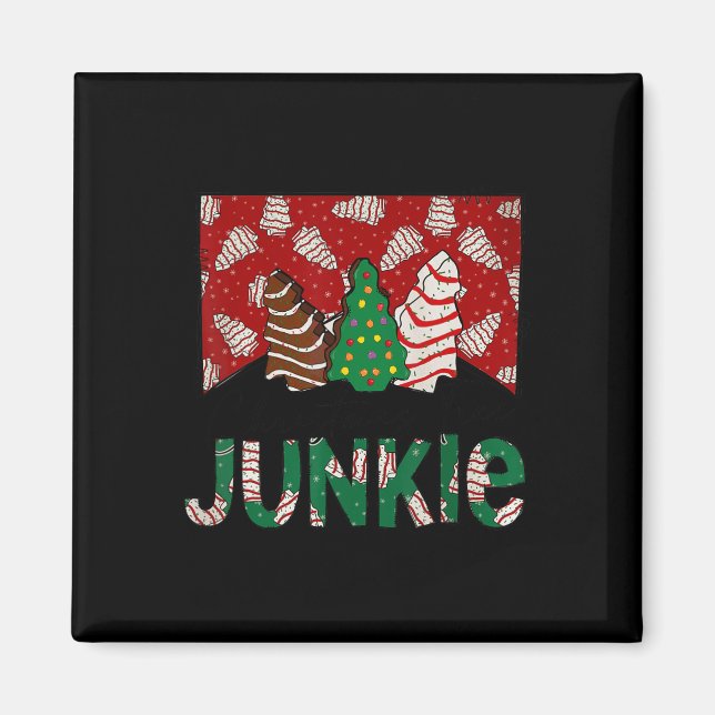 Roligt Julgran Cake Junkie Tis Season Väster Magnet (Framsidan)