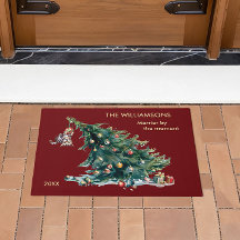 Roligt Julgran Dangling Cat Photo