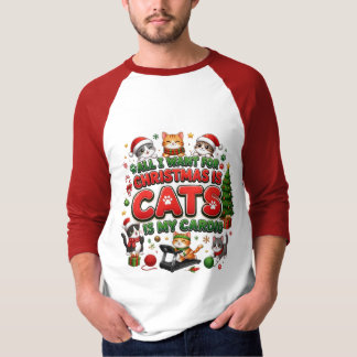 Roligt julkatthjärta t shirt