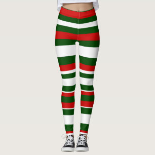 Roligt julkort Deka Hallarna Besättning Röd Grön R Leggings