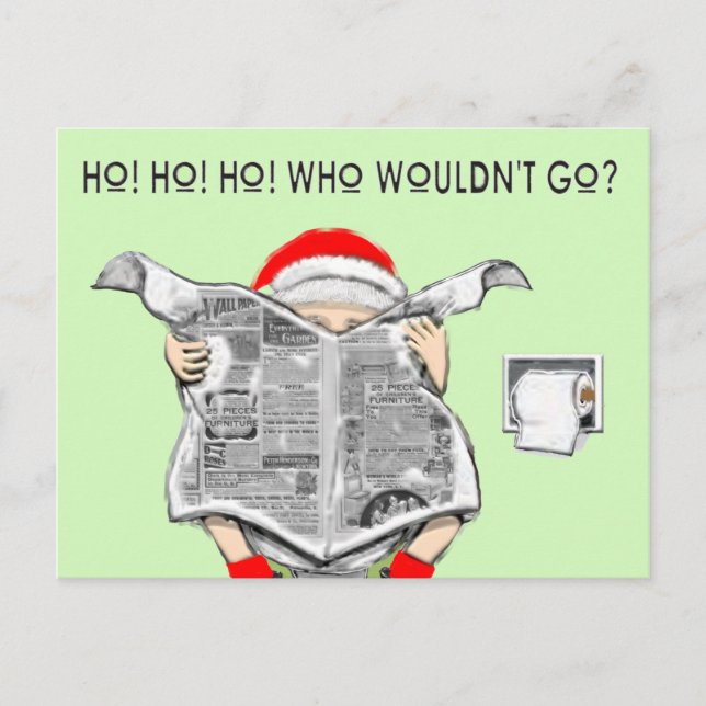 roligt julkort helg vykort (Framsida)