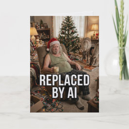 Roligt julkort om AI-byte av Tomte Kort