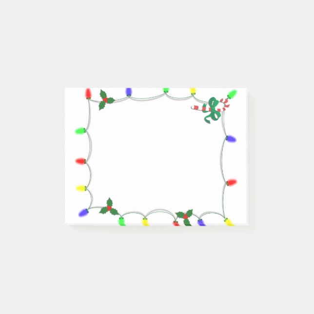 Roligt Julljus - boarder Post-it Block (Framsida)
