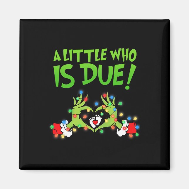 Roligt julmeddelande om graviditet Ny mamma Est Magnet (Framsidan)