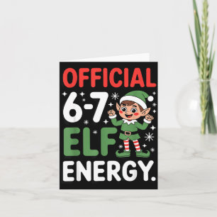 Roligt julmem 6-7 67 Alv Energi Humor Outfit Kort