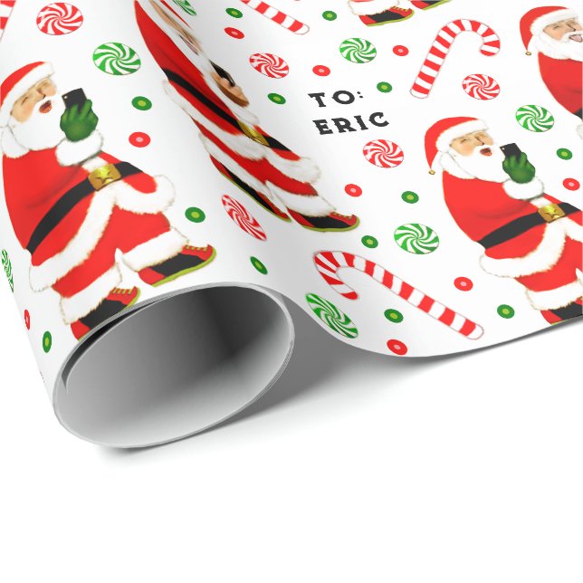 Roligt julpresent presentpapper (Rullad Hörn)