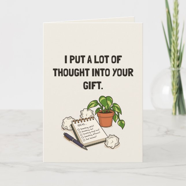 Roligt julpresentkvitto julkort kort (Framsida)