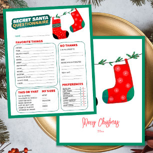 Roligt julspel Secret Santa-enkät