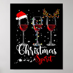 Roligt Julsprit i Vin Julafton Helgdag Poster