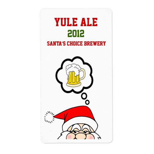 Roligt jultomte Anpassningsbar Beer Labels Fraktsedel (Framsidan)