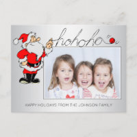 Roligt jultomten HOHOHO-familjen Porträtt PHOTO