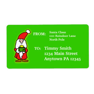 Roligt Jultomten Leveransetiketter Fraktsedel