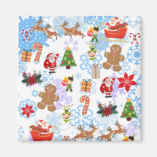 Roligt jultomten magnet (Framsidan)