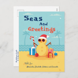 Roligt Jultomten säsong Gott nytt år Helg Vykort