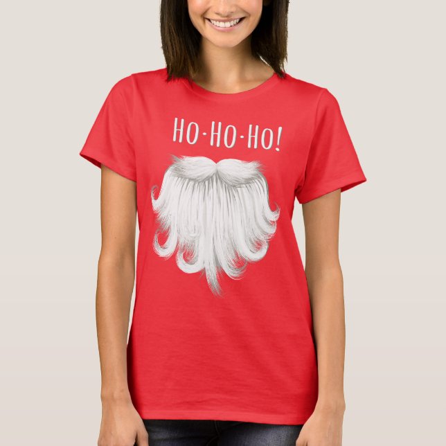 Roligt jultomtenvitskägg som skrattar "Ho ho ho ", T Shirt (Framsida)