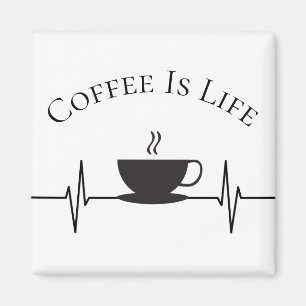Roligt kaffe är livhjärtslagnovelty magnet