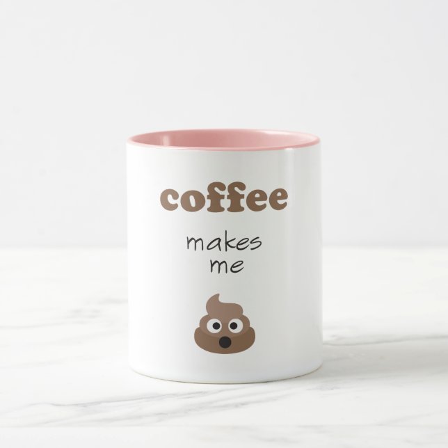 Roligt kaffe gör mig poopemoji att formulera mugg (Center)