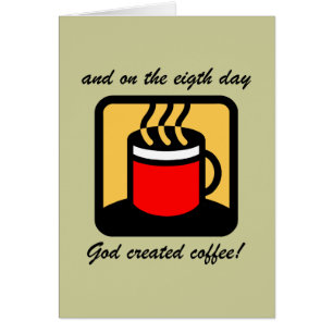 Roligt kaffe hälsningskort