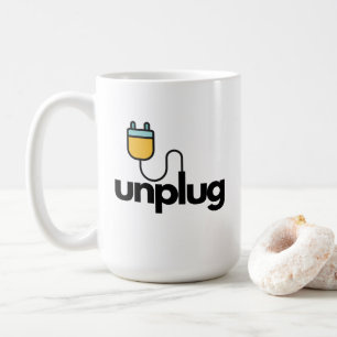 Roligt kaffe koppar - koppla ur - citattecken