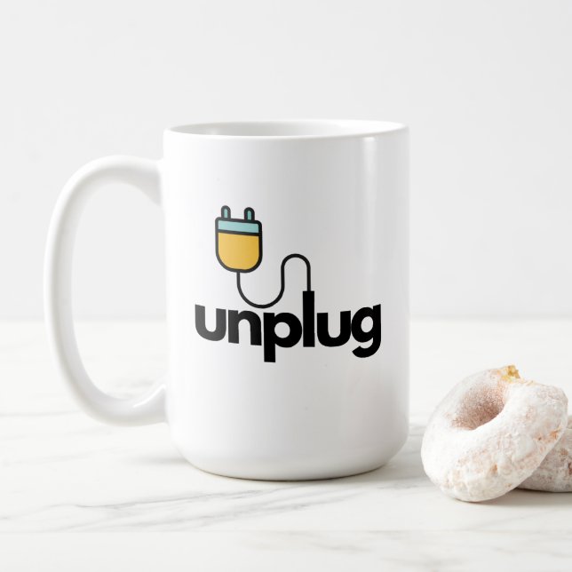 Roligt kaffe koppar - koppla ur - citattecken (Med munk)
