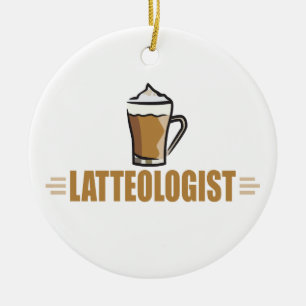 Roligt kaffe Latte Julgransprydnad Keramik