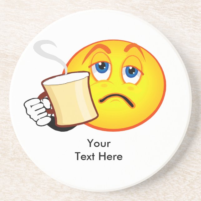 Roligt kaffe som din text här underlägg sandsten (Framsidan)