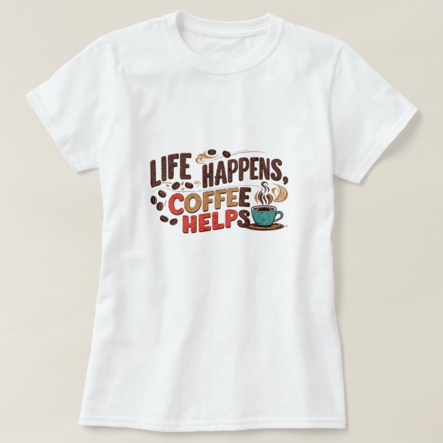 Roligt kaffe t-shirt (Design framsida)