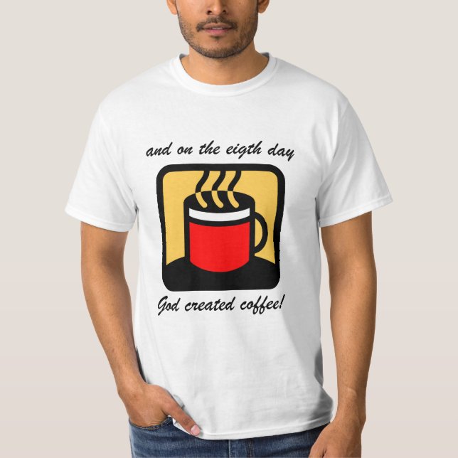 Roligt kaffe tee shirt (Framsida)