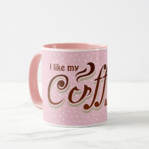 roligt kaffeoffert på polka dots mugg