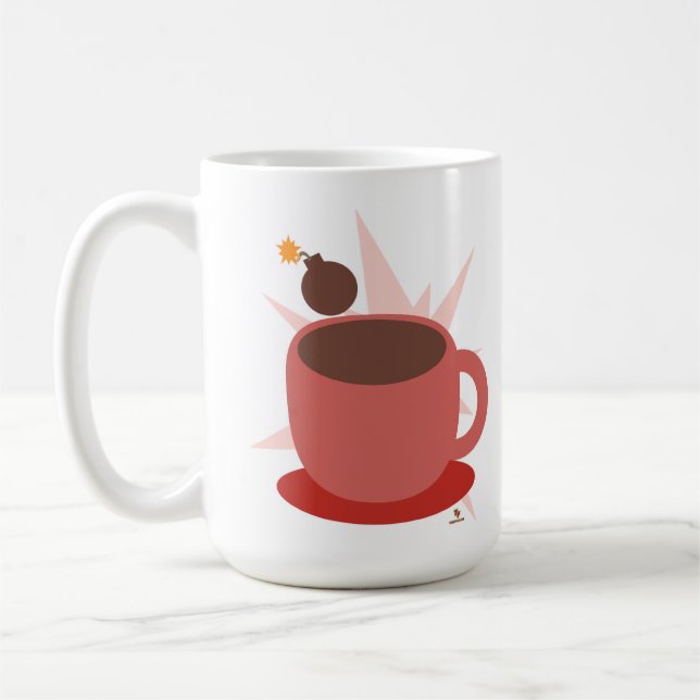 Roligt Kakaobomb Drink Roligt Hett Chocolate Art Kaffemugg (Vänster)