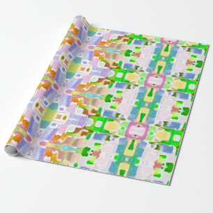 Roligt Kaleidoscopic Färg Presentpapper