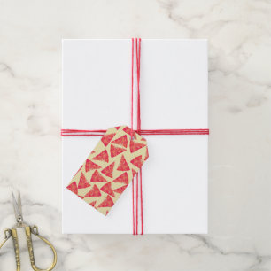 Roligt kallt skraj Pizzamönster Presentetikett