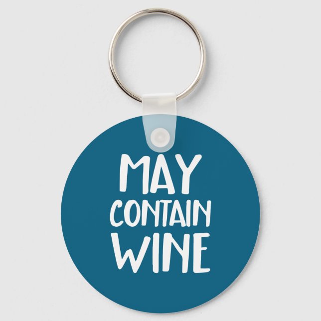 Roligt Kan Innehålla Vin  Nyckelring (Framsida)