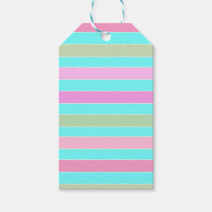 Roligt, kantad linjer pastel sommar färg presentetikett