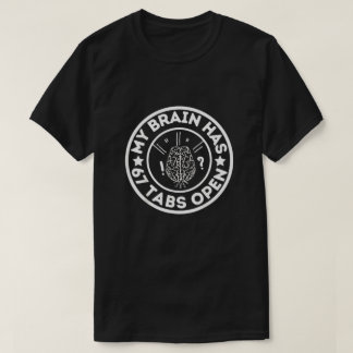 Roligt Kaotiskt Hjärn Citat Dum Förvirring Humor T Shirt