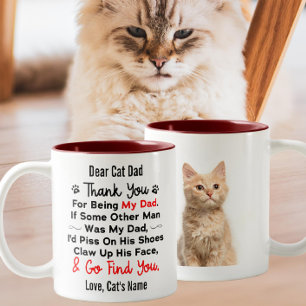 roligt, kära Pappa   Bild och namn på Anpassningsb Två-Tonad Mugg